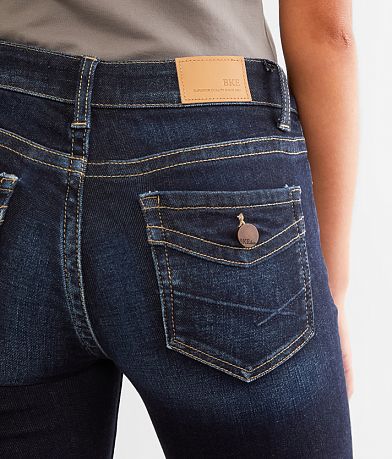 BKE Stella Mid-Rise Tailored Boot Jean BACK_POCKET