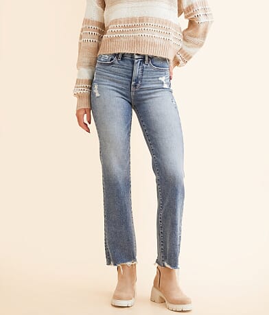BKE Billie Cropped Straight Stretch Jean front view