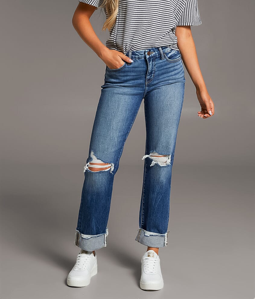 Gabby Cropped Straight Cuffed Jean