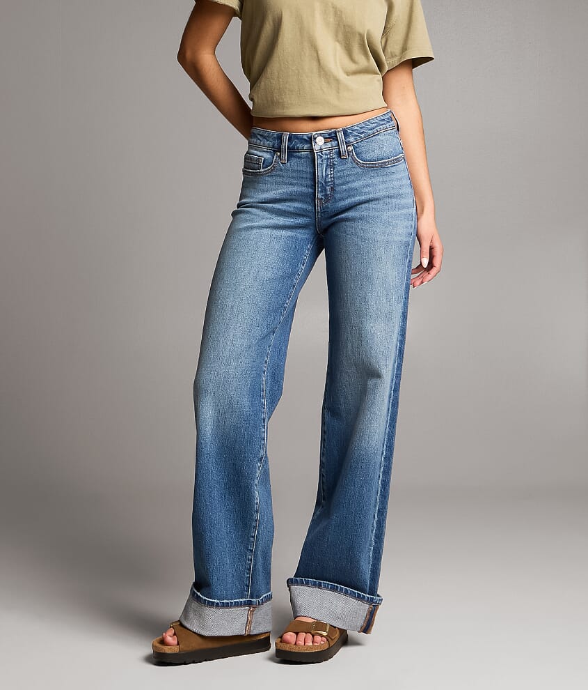 Andi Wide Leg Stretch Cuffed Jean - thumbnail 2