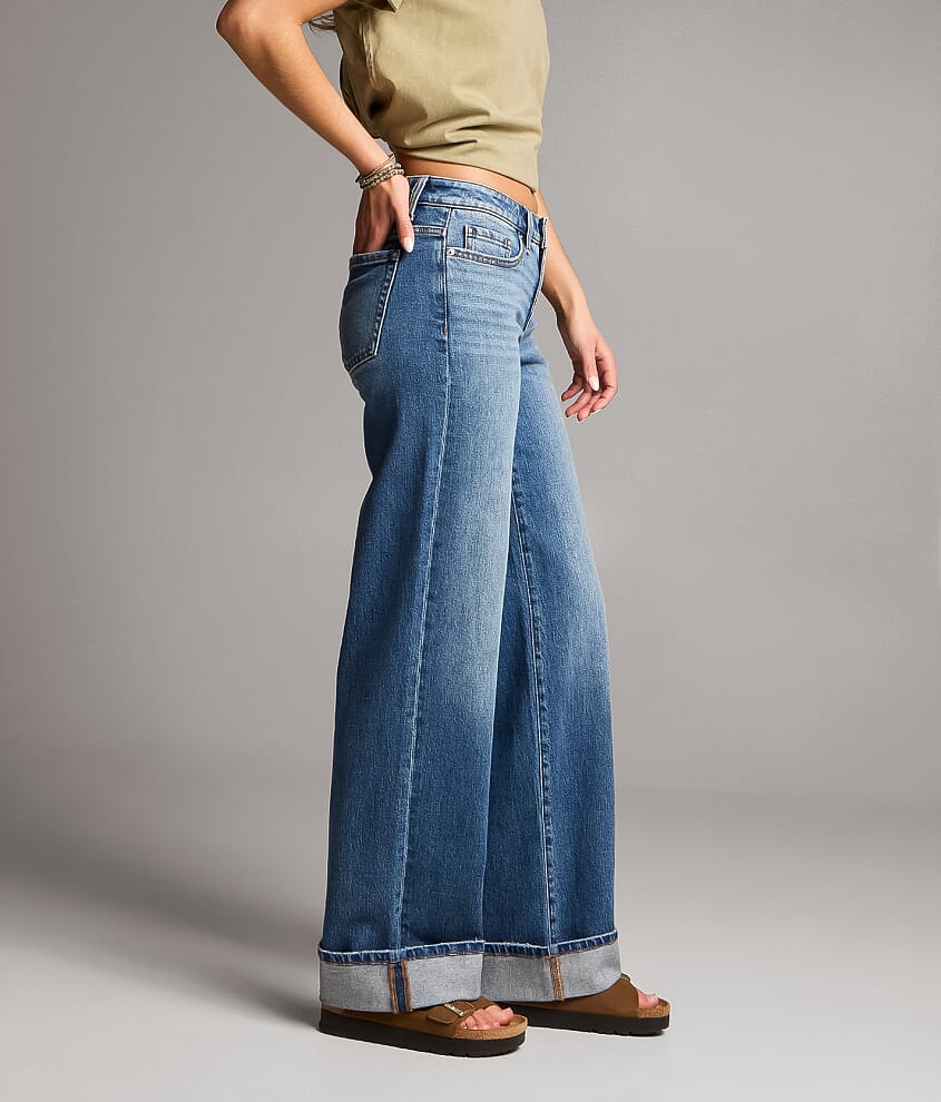 Andi Wide Leg Stretch Cuffed Jean - thumbnail 3