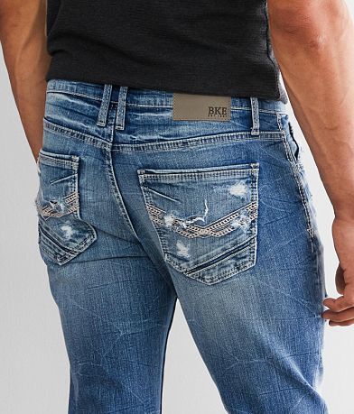 BKE Jake Straight Stretch Jean back pocket view