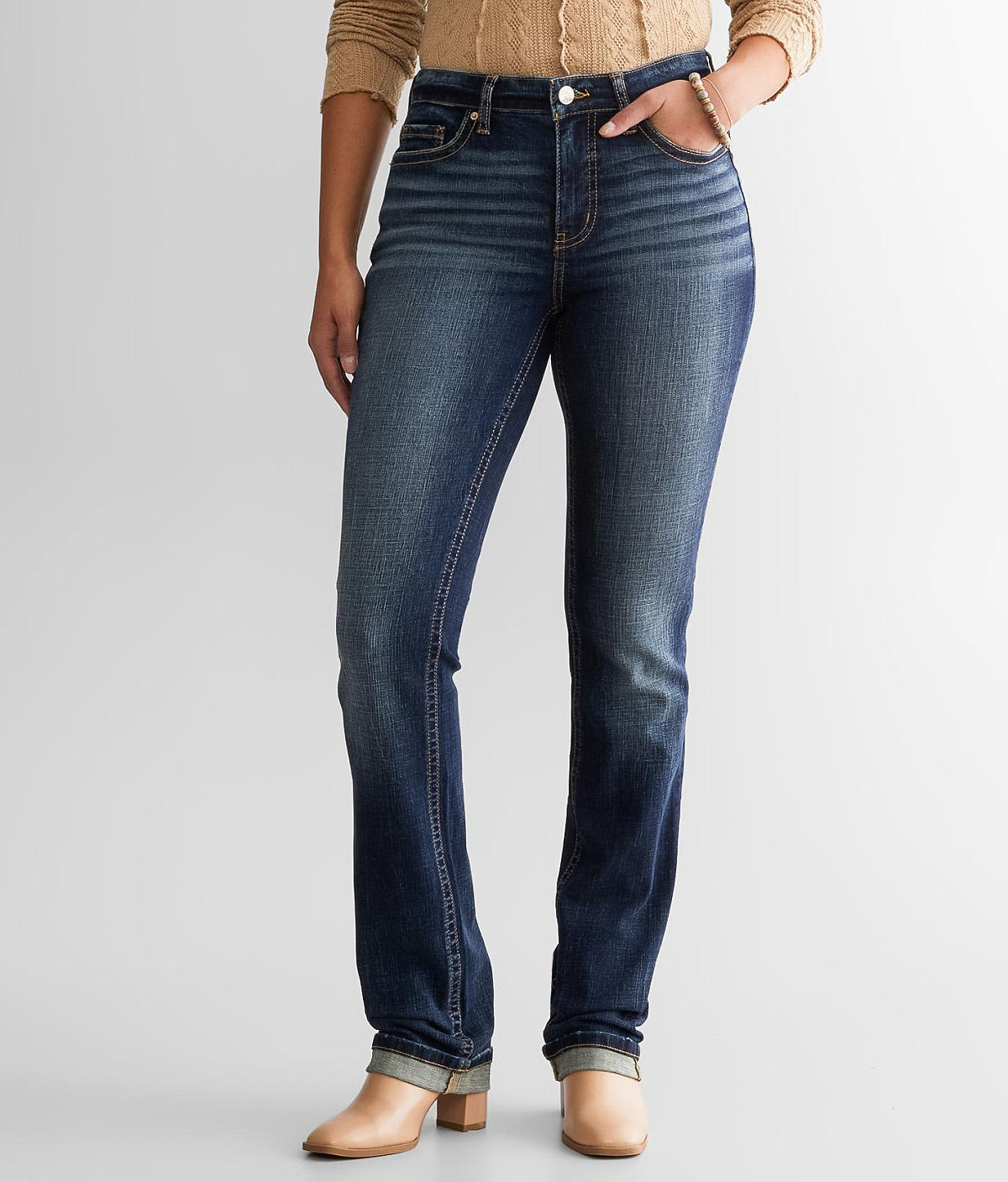 BKE Gabby Straight Stretch Cuffed Jean — Osteen by Buckle