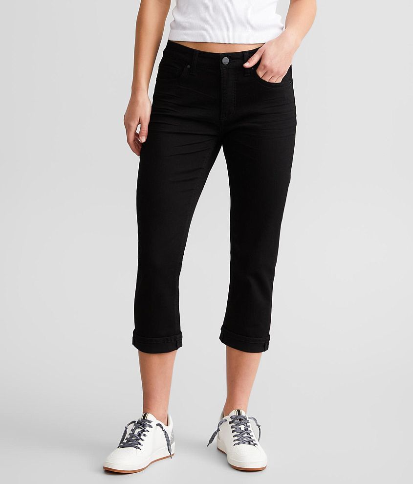 BKE Gabby Cuffed Stretch Capri Jean - Women's Jeans in Black