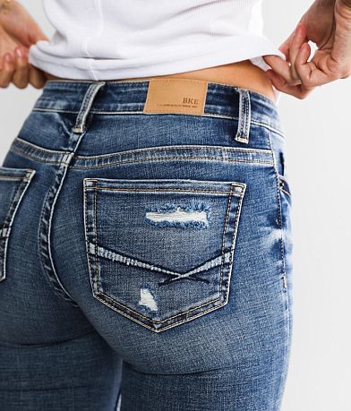 BKE Mid-Rise Stella Straight Stretch Jean BACK_POCKET