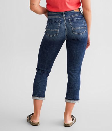 BKE Gabby Cuffed Stretch Capri Jean back view