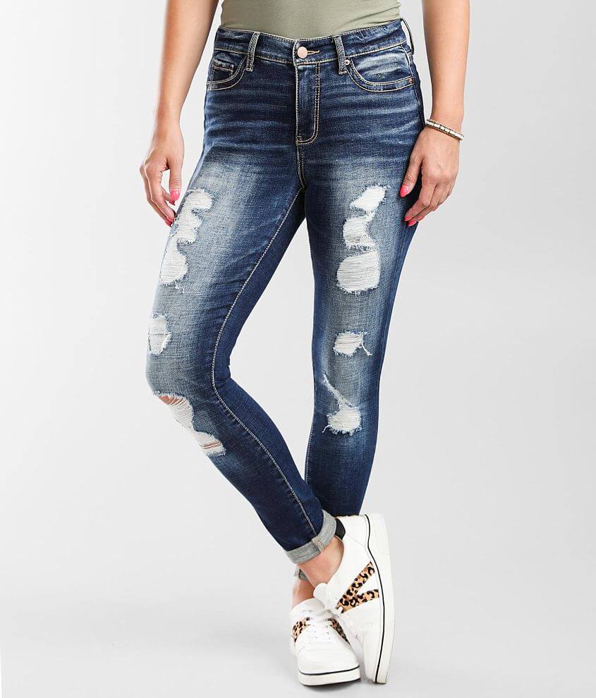 BKE Gabby Ankle Skinny Stretch Cuffed Jean front view