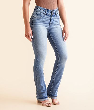 BKE Gabby Straight Cuffed Stretch Jean front view