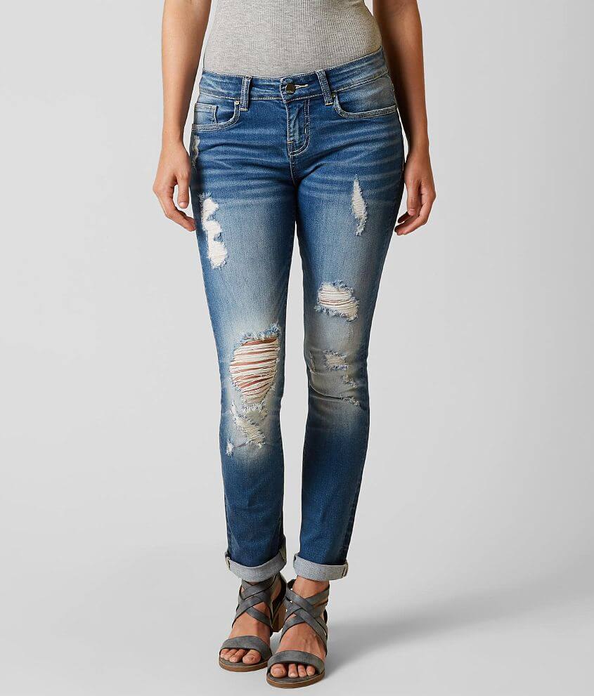 BKE Stella Mid-Rise Straight Stretch Jean front view