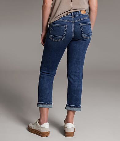 BKE Gabby Cuffed Stretch Capri Jean back view