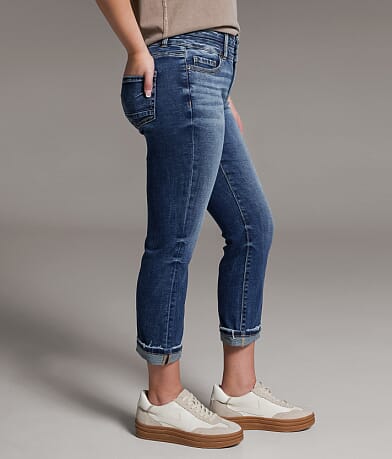 BKE Gabby Cuffed Stretch Capri Jean full right side view