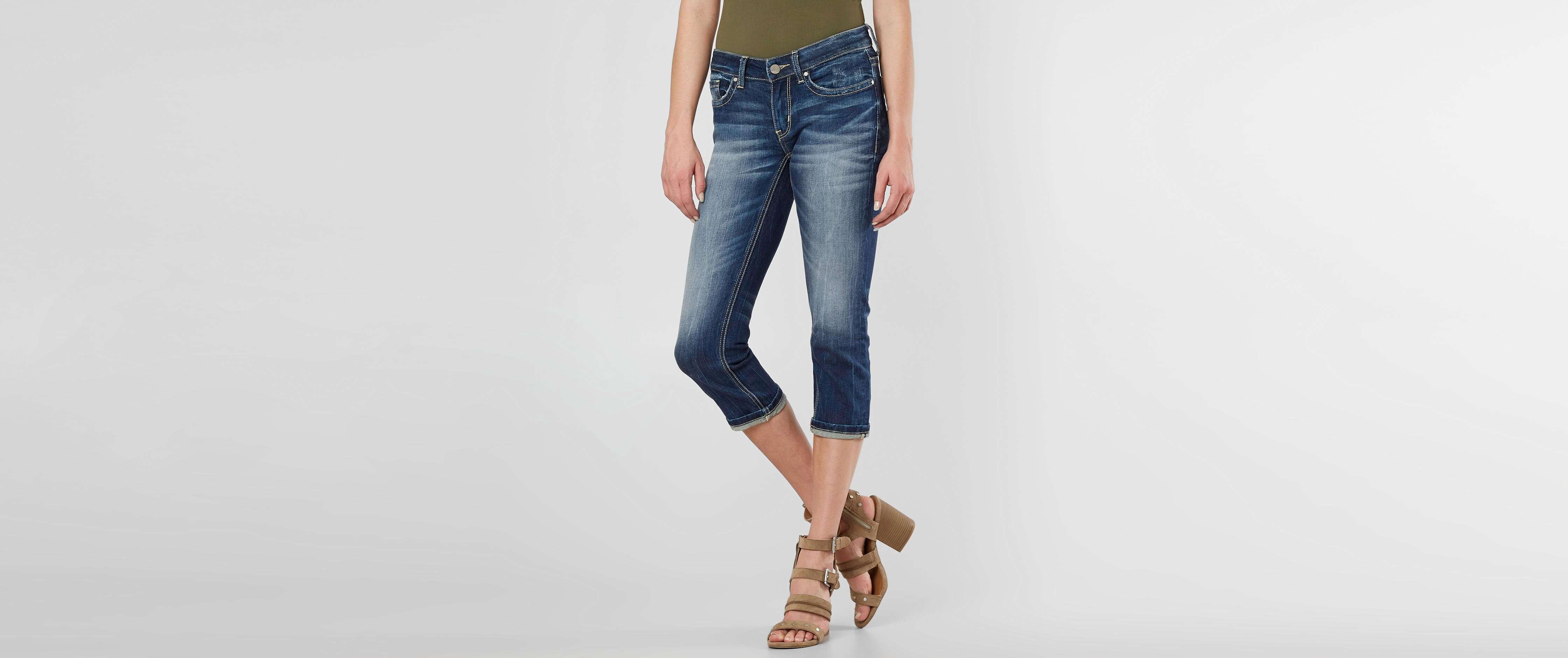 buckle capri jeans