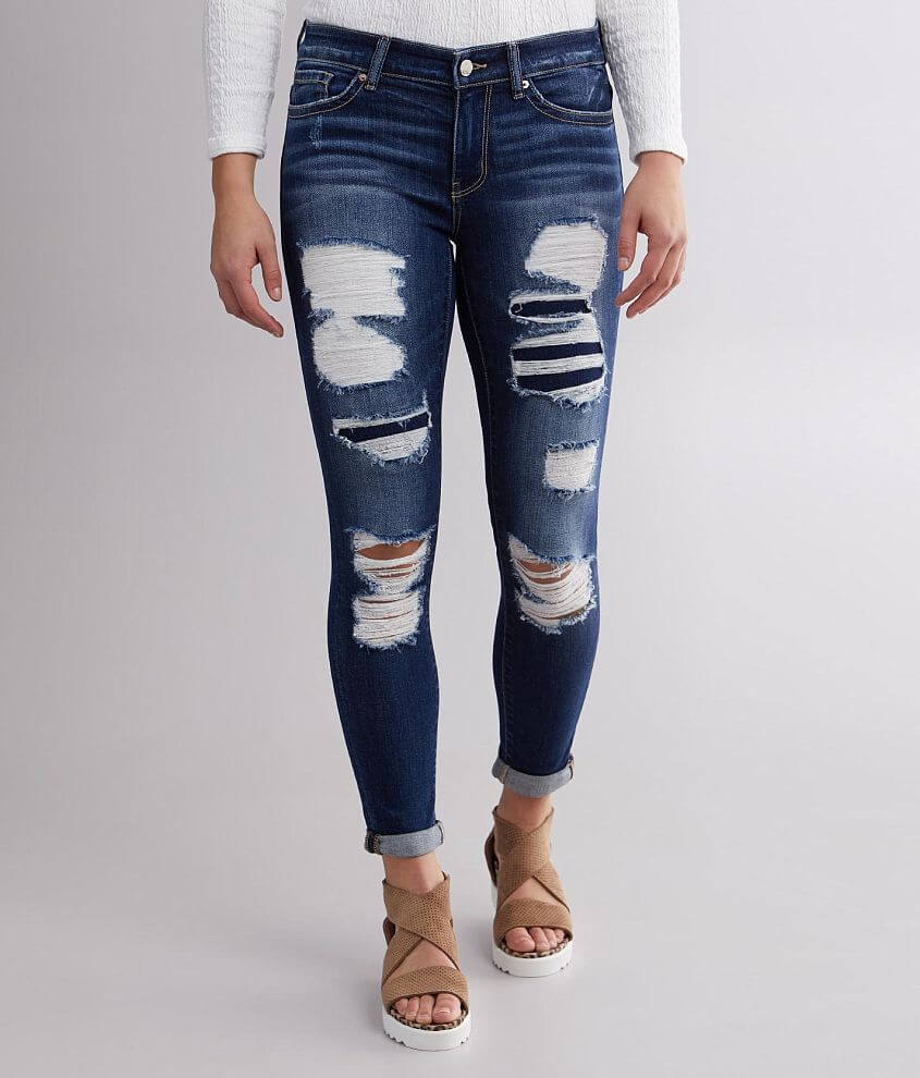 BKE Payton Ankle Skinny Cuffed Stretch Jean front view