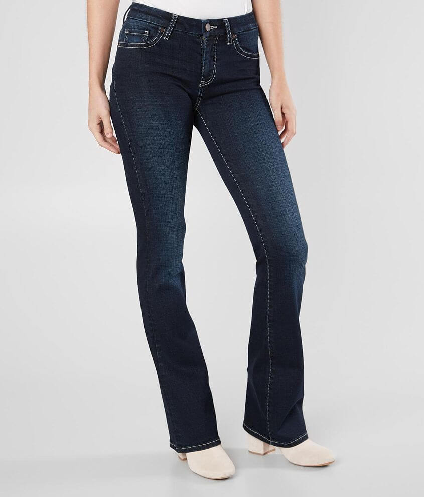 BKE Stella Mid-Rise Flare Stretch Jean front view