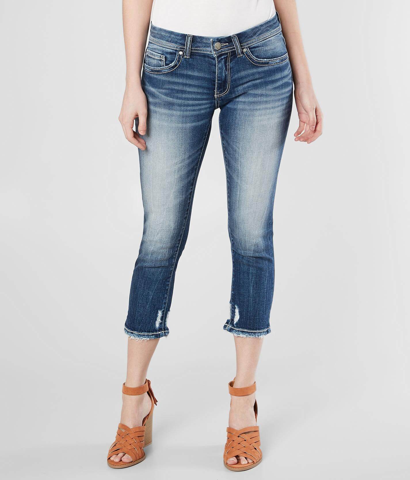 buckle cropped jeans