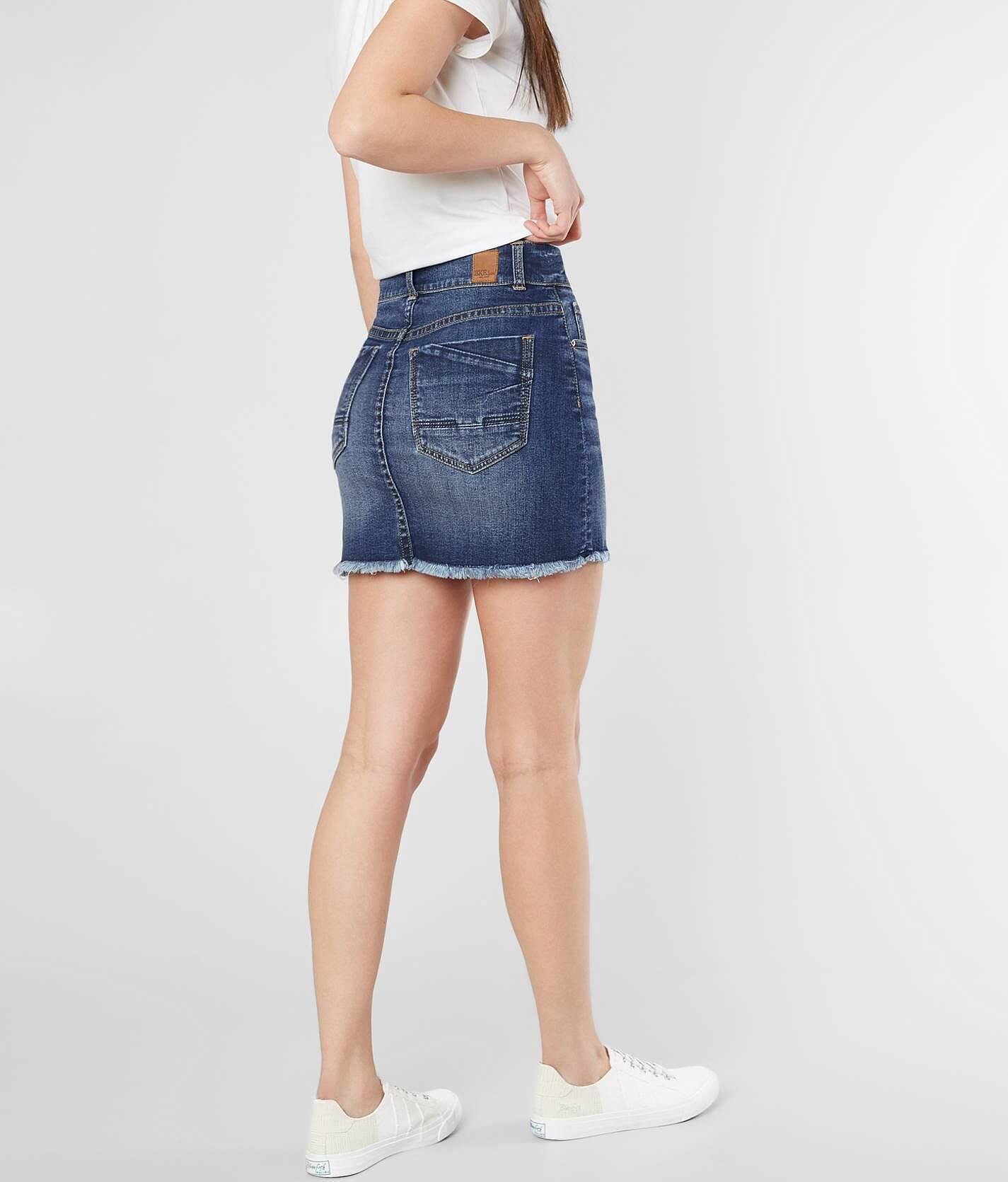 denim stretch skirt