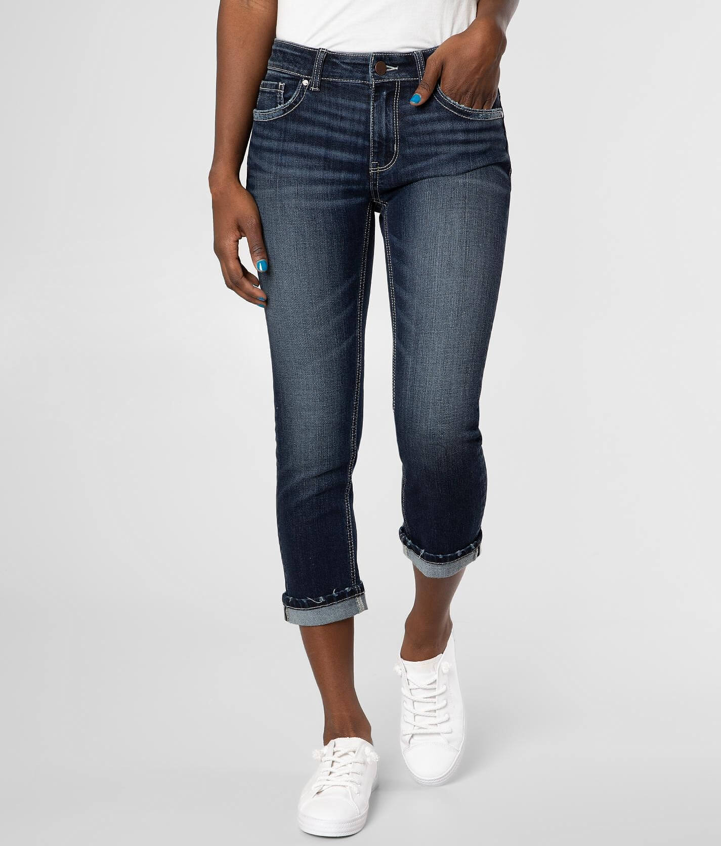 buckle capri jeans