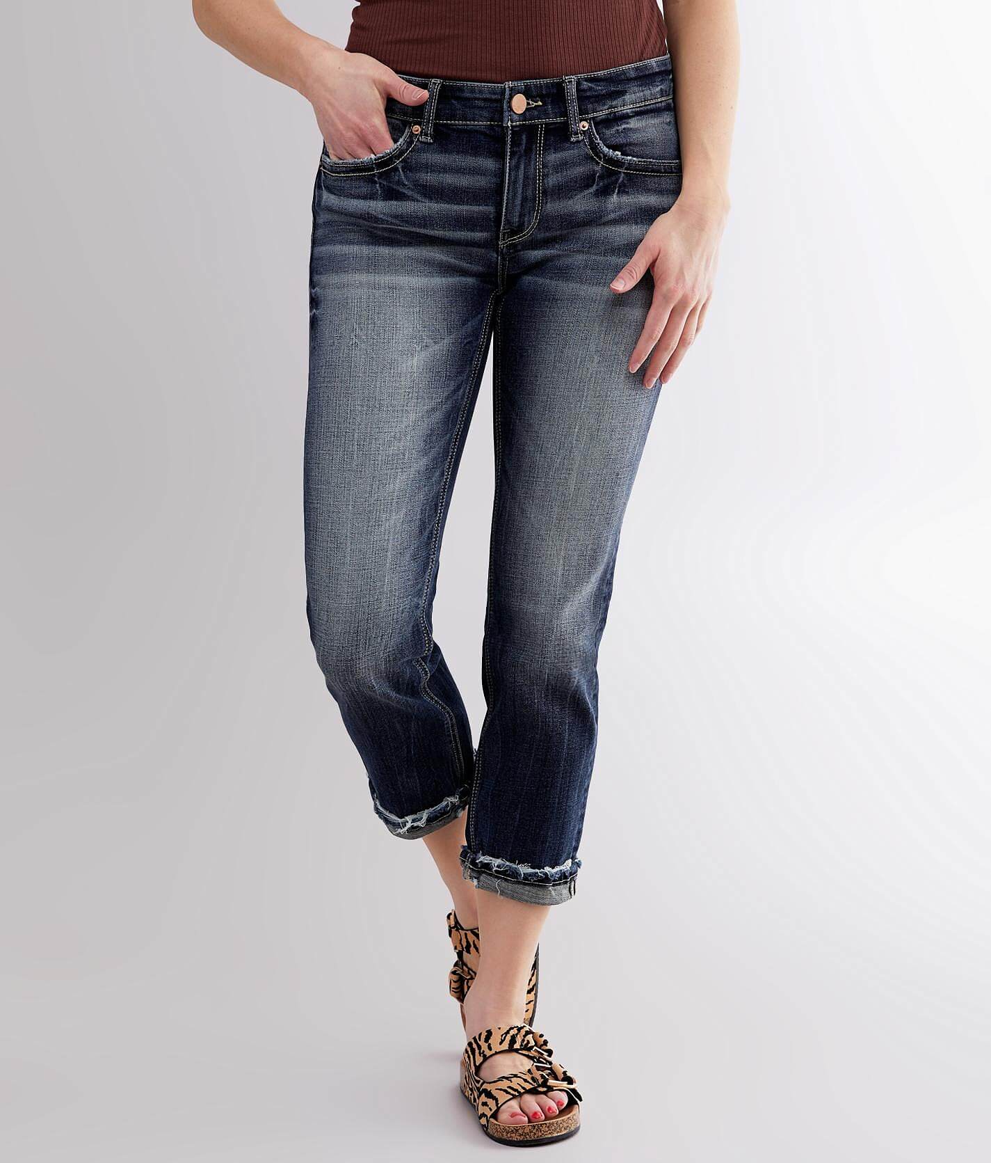 buckle capri jeans