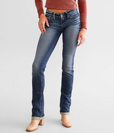 BKE Stella Straight Stretch Cuffed Jean front view