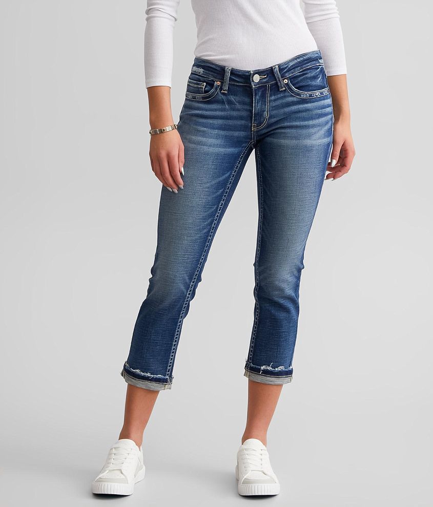 BKE Stella Stretch Capri Jean in Blue