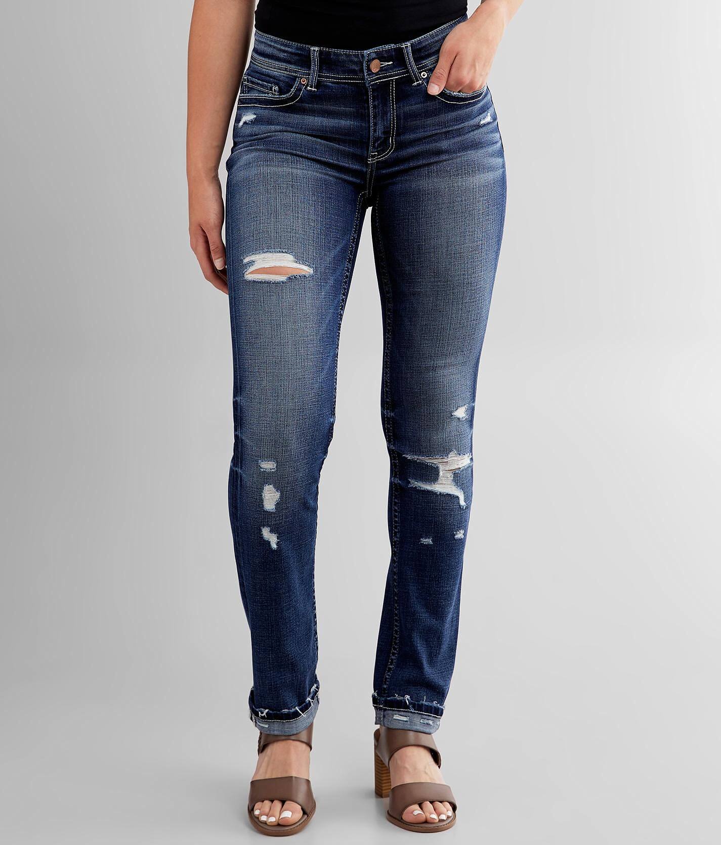 BKE Payton Straight Stretch Cuffed Jean - Women's Jeans In Marco 5 | Buckle