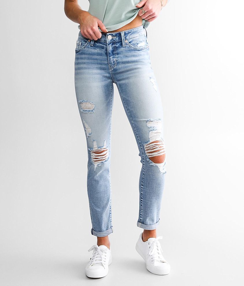 BKE Stella Mid-Rise Ankle Straight Stretch Jean front view