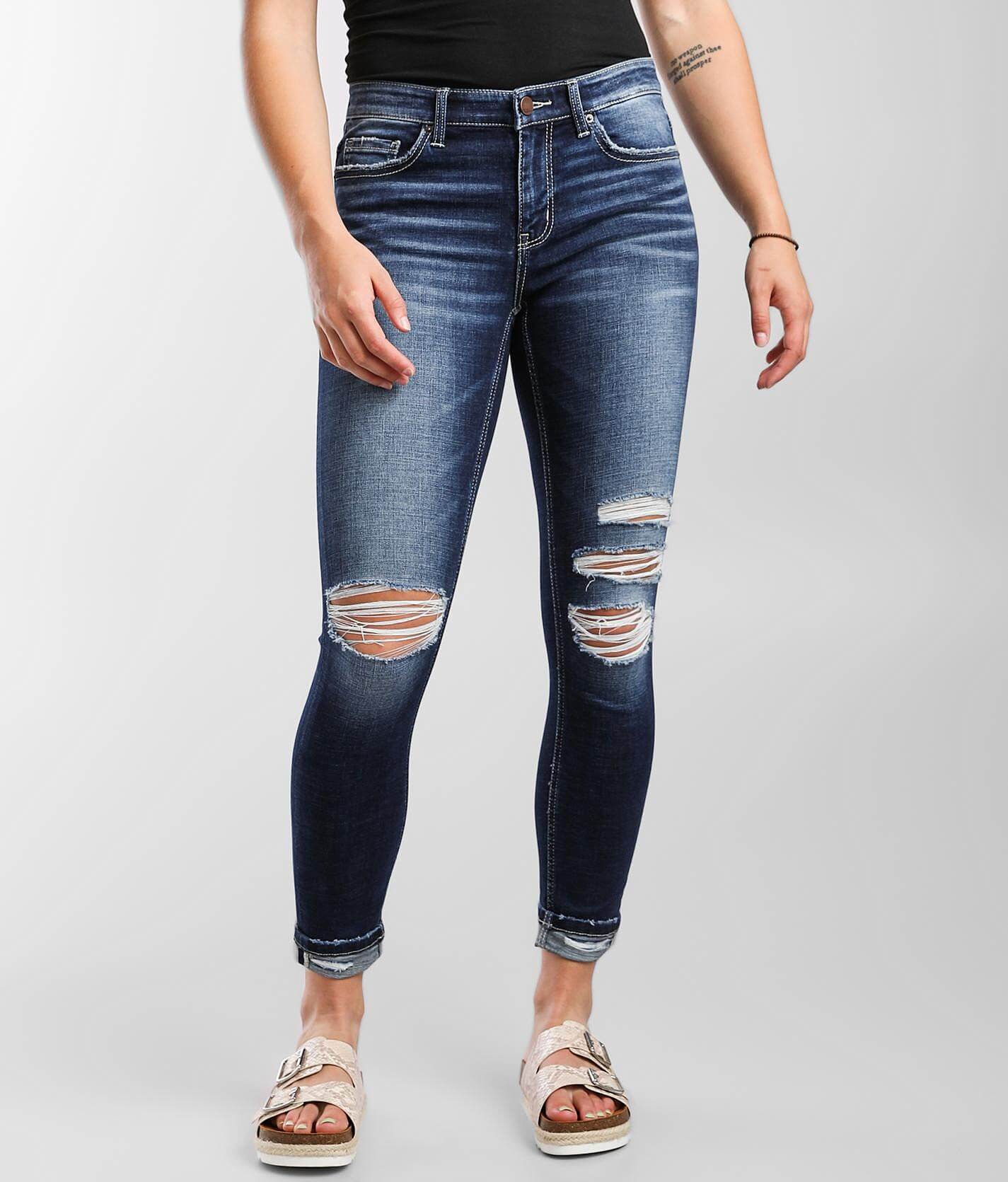 BKE Payton Ankle Skinny Stretch Cuffed Jean - Women's Jeans In Shada ...