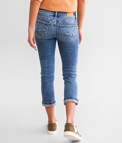 BKE Stella Cuffed Stretch Capri Jean BACK