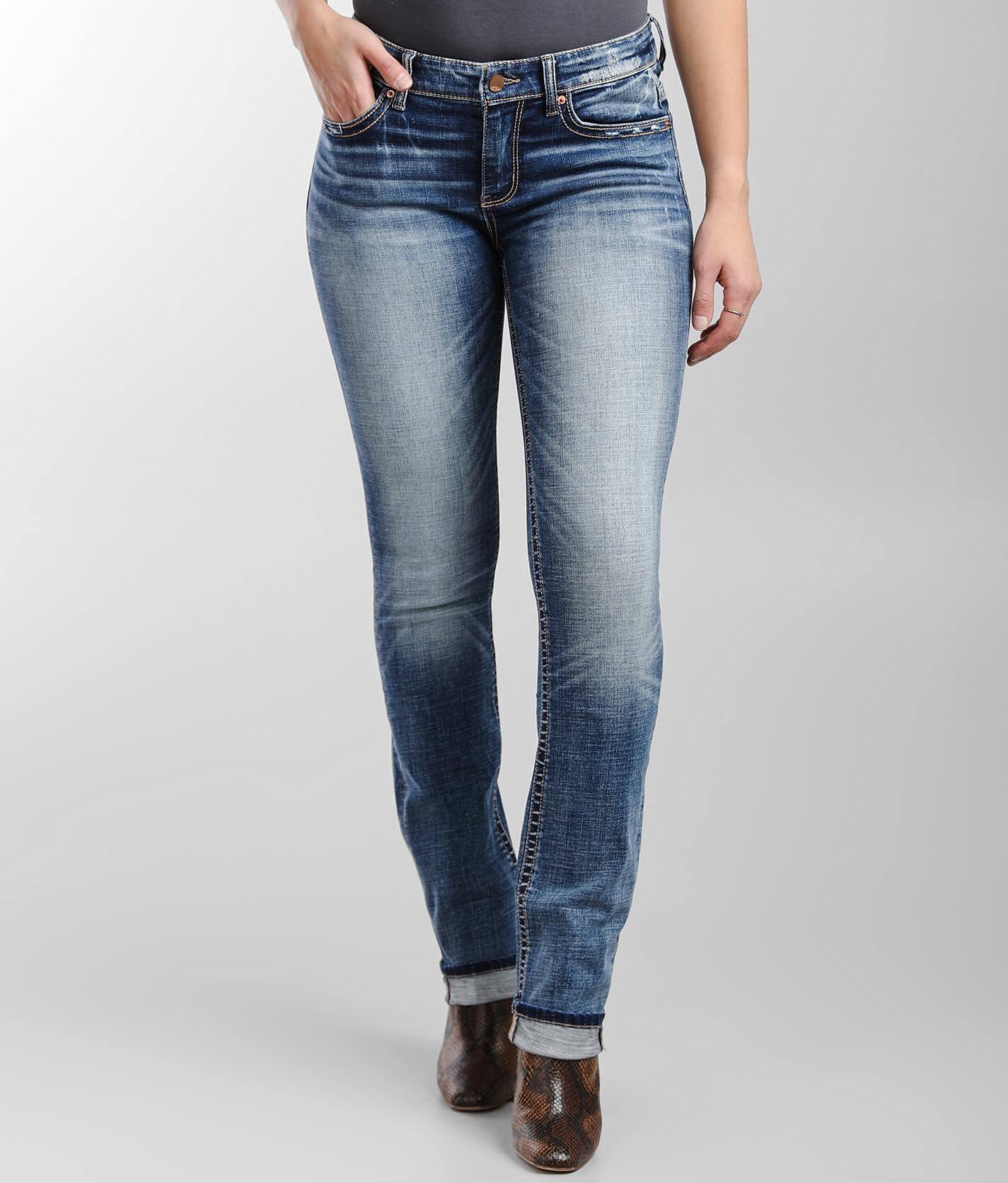 BKE Payton Straight Stretch Cuffed Jean - Women's Jeans In Elliott 9 ...