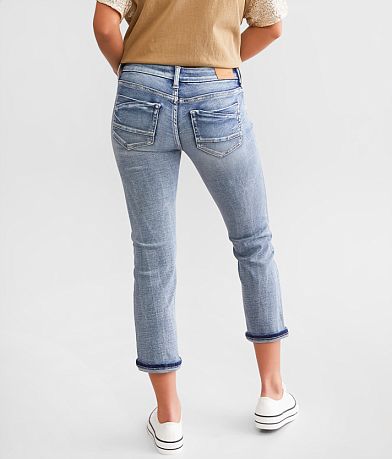 BKE Stella Cuffed Stretch Capri Jean back view