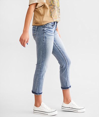 BKE Stella Cuffed Stretch Capri Jean full right side view