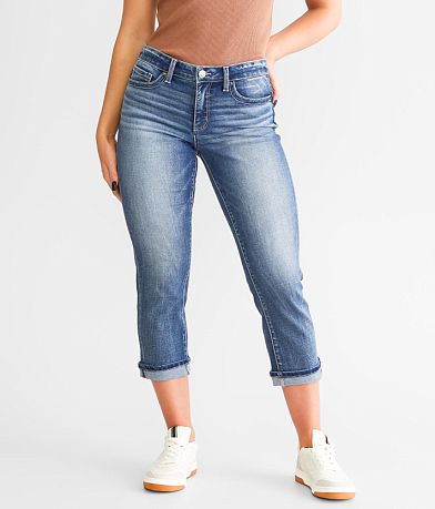 BKE Payton Cuffed Stretch Capri Jean front view