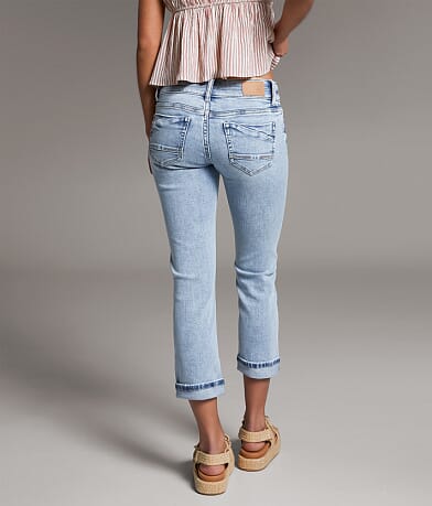 BKE Stella Cuffed Stretch Capri Jean back view