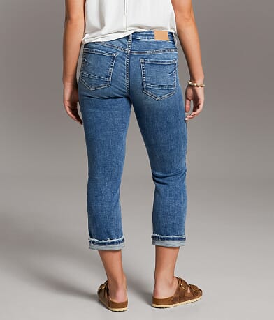 BKE Payton Cuffed Stretch Capri Jean back view