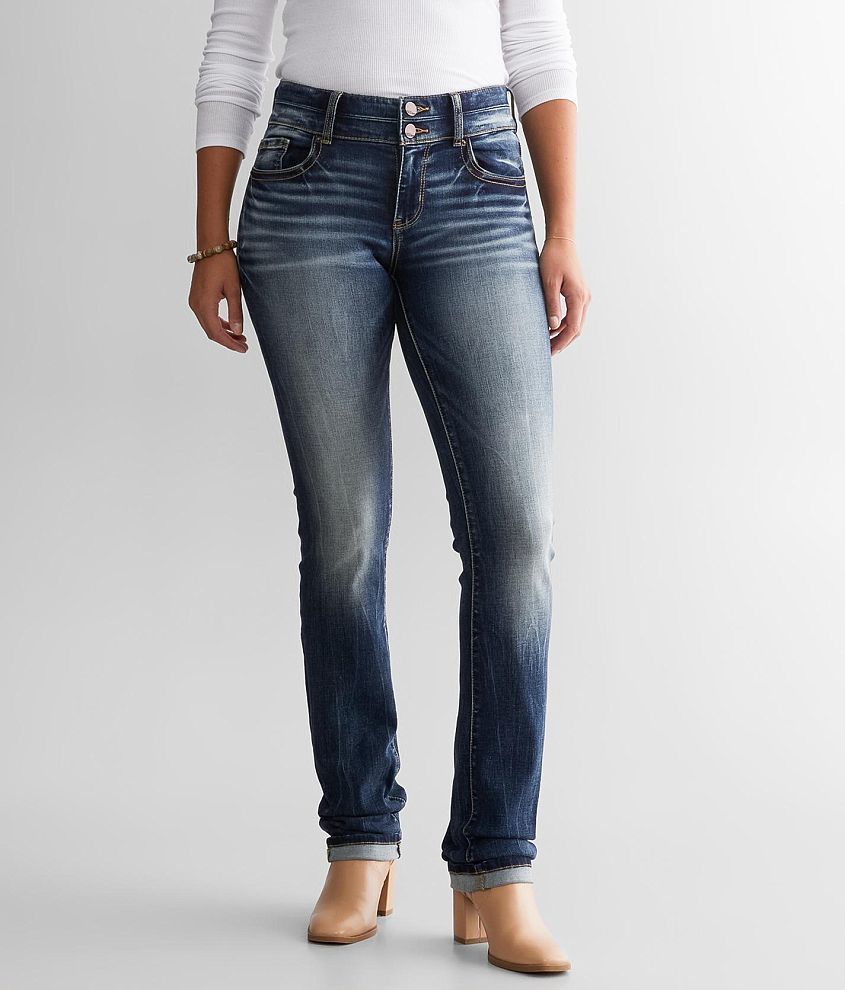 BKE Payton Straight Stretch Cuffed Jean front view