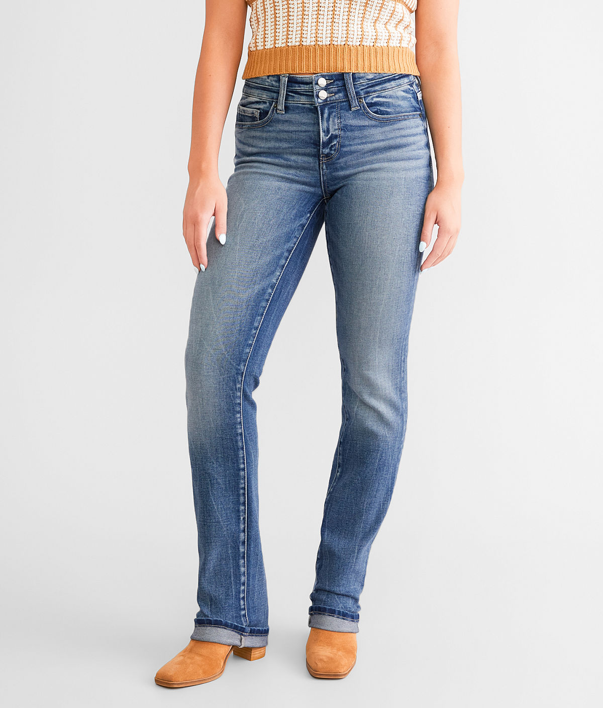 BKE Payton Straight Stretch Cuffed Jean — Gregory by Buckle