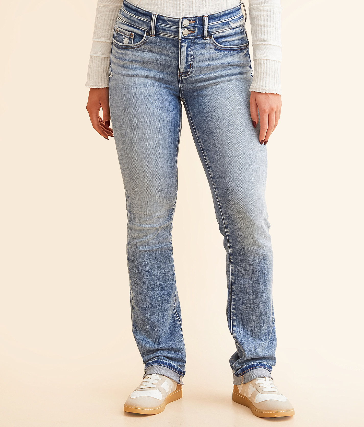 Payton Straight Stretch Cuffed Jean