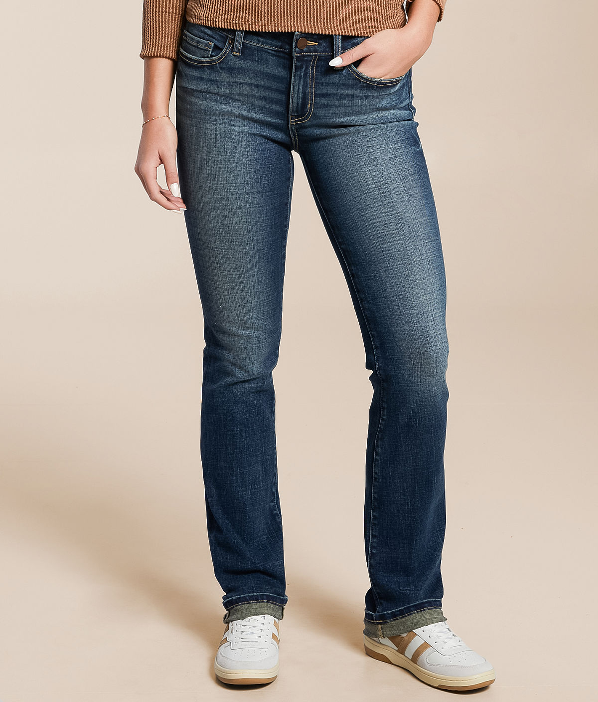 BKE Payton Straight Stretch Cuffed Jean — Wagner 7 by Buckle