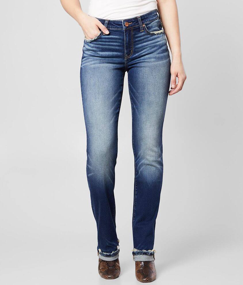 BKE Gabby Straight Stretch Cuffed Jean front view