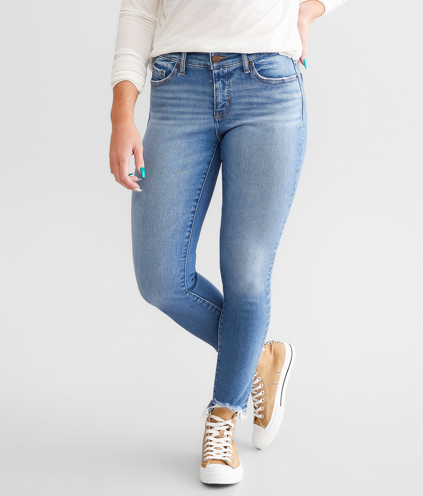 【BAON】Penny Back Banding Brushed Denim Pants BZEN W.1006 TOMMY RELAX BUCKLE BACK TOMBOY JEANS-12OZ-E0