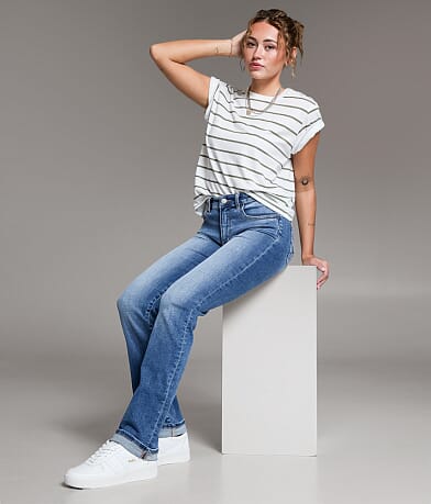 BKE Payton Straight Stretch Cuffed Jean front view
