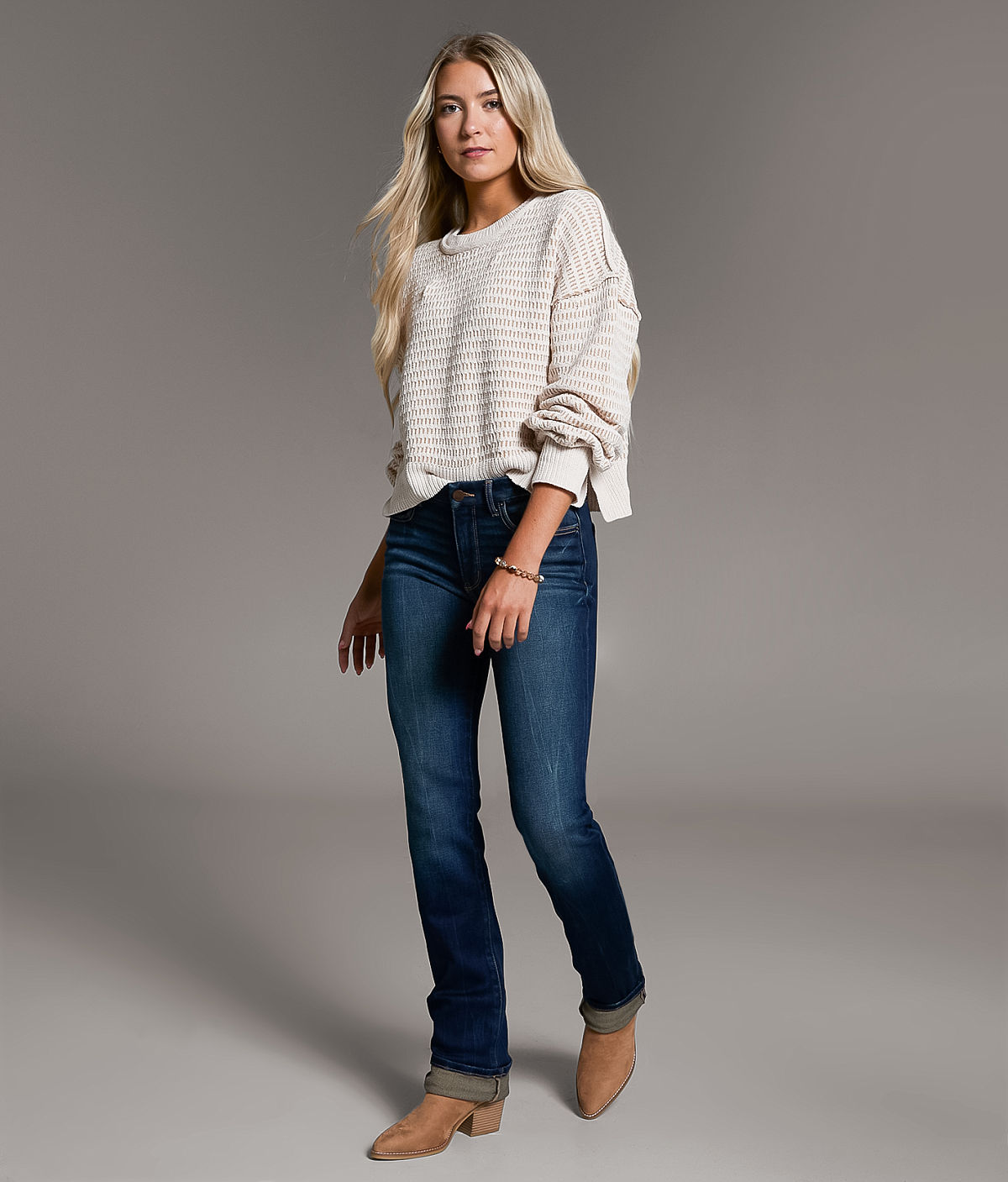 BKE Payton Straight Stretch Cuffed Jean — Tesfay by Buckle