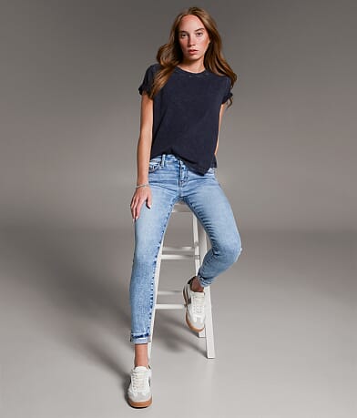 BKE Stella Ankle Skinny Stretch Cuffed Jean front view