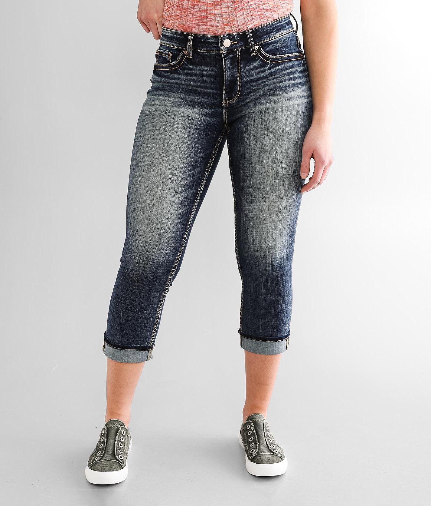 buckle capri jeans