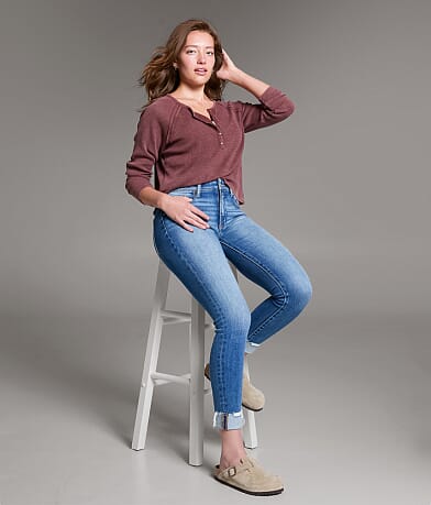 BKE Payton Ankle Skinny Stretch Cuffed Jean front view