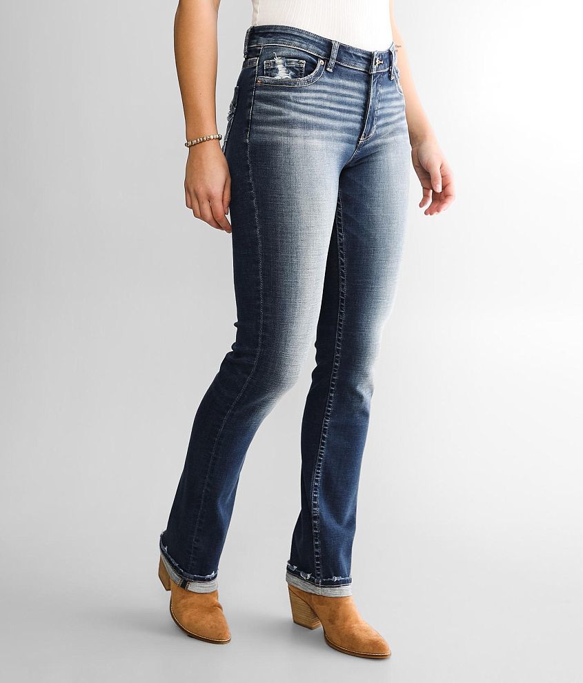 BKE Gabby Straight Stretch Cuffed Jean front view