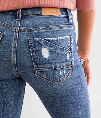 BKE Stella Mid-Rise Tailored Boot Stretch Jean BACK_POCKET