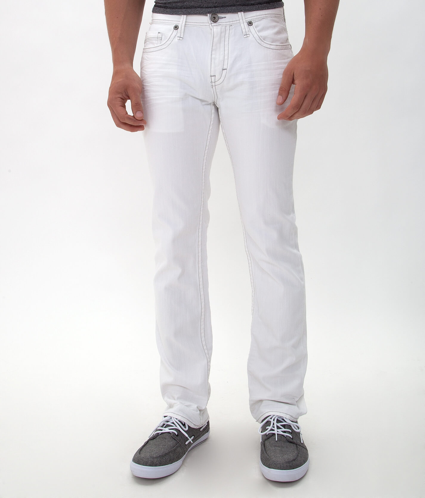 buckle white jeans