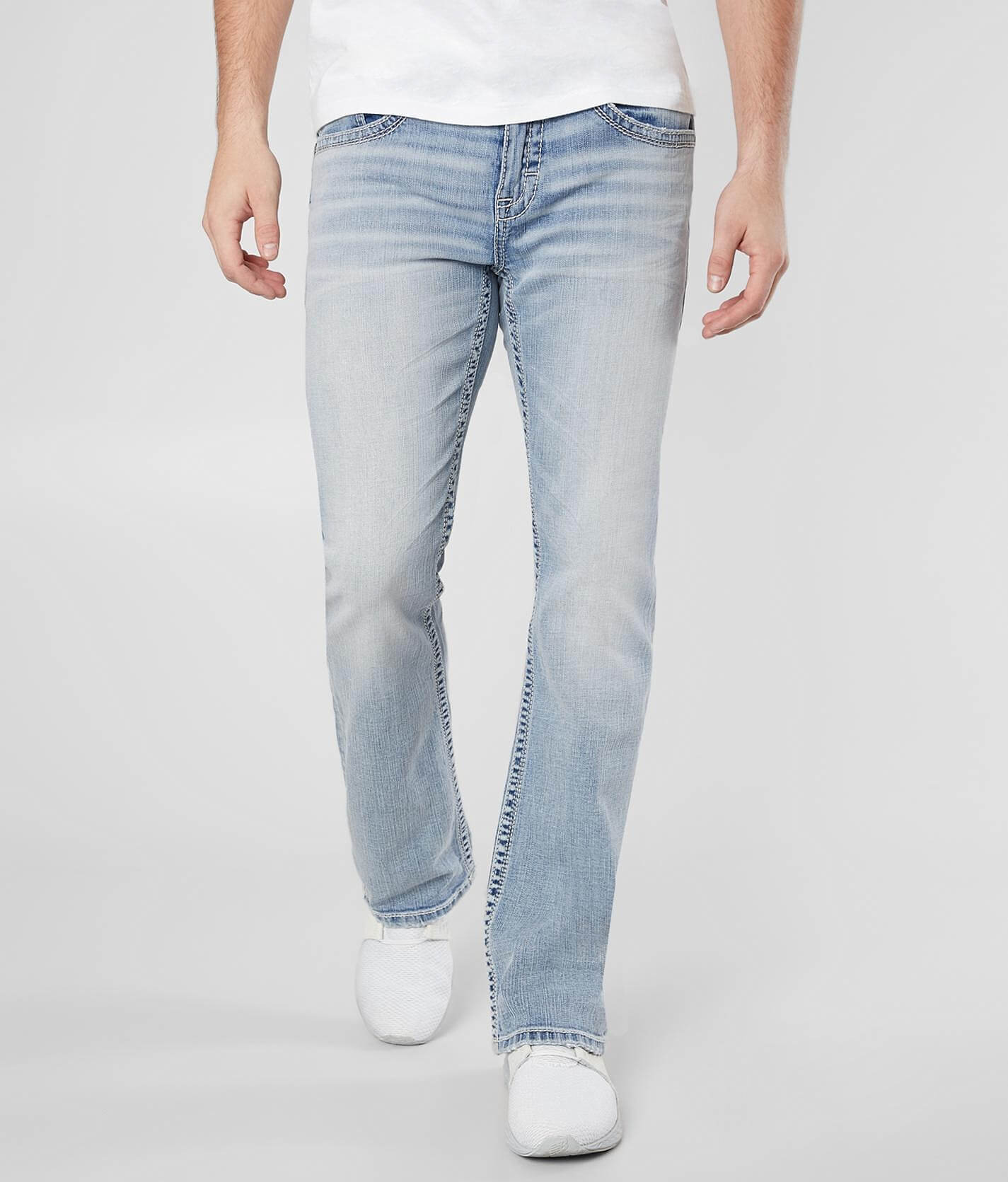 buckle stretch jeans