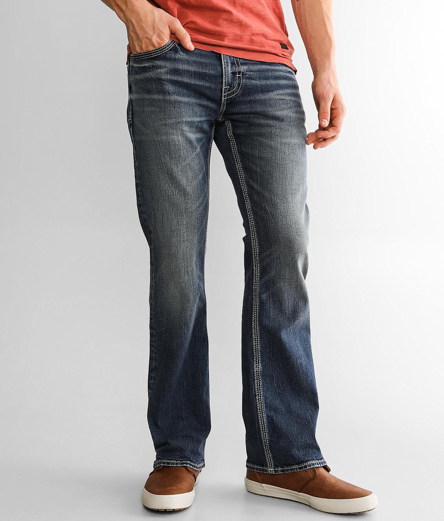 【AAKE】SNAP BUTTON BOOTCUT DENIM Miss Me JP5046-4 Size 28 Boot Cut Dark Blue Jeans Rhinestone